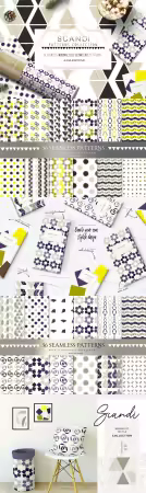 36 Seamless Minimalistic Geometric Patterns for[Illustrator/Photoshop]