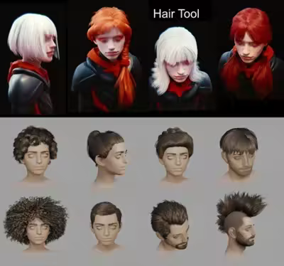 Hair Tool v4.5.1 + Library for Blender