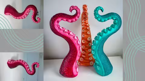 Create Functional Papier-Mache Tentacle Hooks: 3 Textures, P