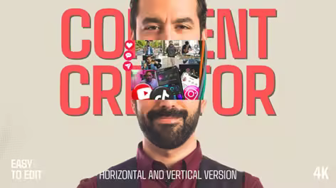 Videohive - Modern Content Creator Intro | Collage Promo | Horizontal and vertical 63020559