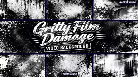 Videohive - Gritty Film Damage Video Background For FCPX - 62681328