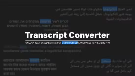 Aescripts Transcript Converter v2.5.0 for Premiere Pro
