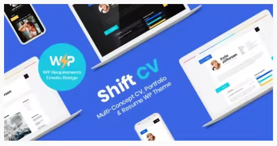 Themeforest - ShiftCV v3.0.15 - Blog \ Resume \ Portfolio \ WordPress 5150965