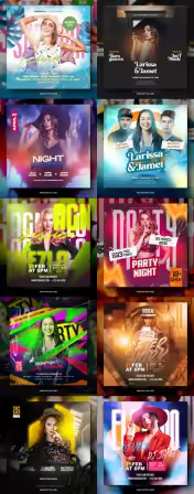Flyer social media post, psd banner set vol 261