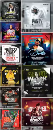 Flyer template in psd vol 9