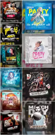 Flyer template in psd vol 28