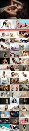 Beautiful girls in lingerie stock photo collection 5