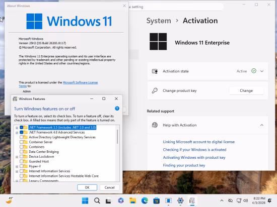 Windows 11 Enterprise/Iot Enterprise 25H2 Build 26200.8117 (No TPM Required) Multilingual Preactivated