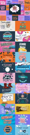 Toon Time Font Bundle - 20 Premium Fonts