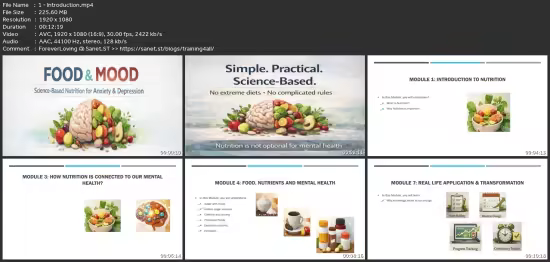 Food & Mood Science-Based Nutrition For Anxiety & Depression