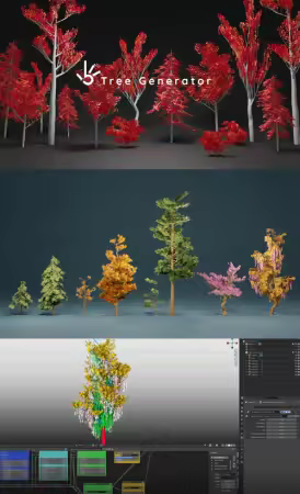 Tree Generator Setup(With Wind) for Geometrynodes Fields / Blender 3.0