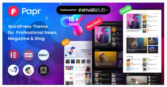 Themeforest - Papr v1.5.4 - News Magazine WordPress Theme 24730139