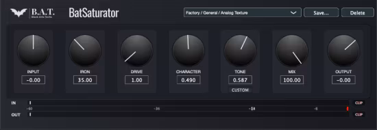 Black Arts Techs BAT Saturator v1.0.0