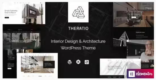 Themeforest - Theratio v1.3.8.78 - Architecture &amp; Interior Design Elementor 27004841