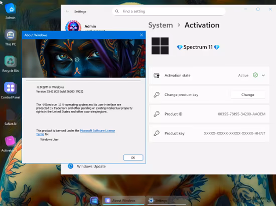 Windows 11 Pro Lite 25H2 Build 26200.7922 Spectrum 11 Edition