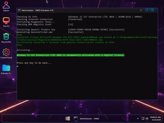 Windows 11 IOT Enterprise LTSC 25H2 Build 26200.8116 EON Edition