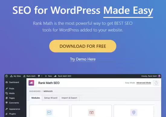 Rank Math Pro v3.0.110 - WordPress SEO Made Easy - NULLED