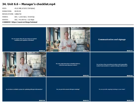 Level 3 Food Allergen Management for Catering Course