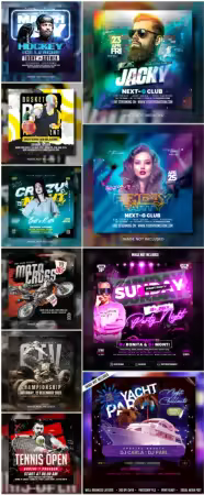 Flyer template in psd vol 16
