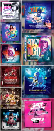 Flyer template in psd vol 18