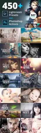 450+ Lightroom Presets &amp; Photoshop Actions Bundle