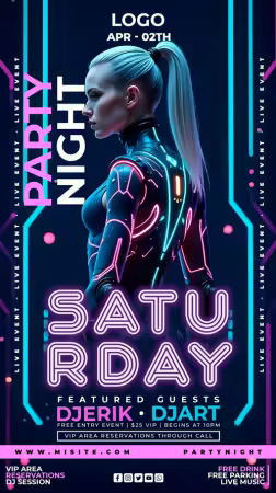 Flyer party psd design template, night club, dj party vol 4