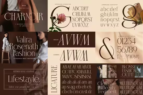 Charnoir - Modern Elegant Luxury Serif Typeface