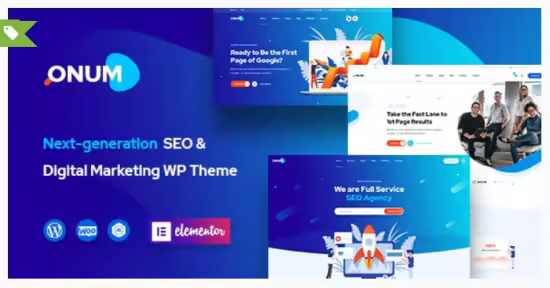 Themeforest - Onum v1.2.16.18 - SEO &amp; Marketing Elementor WordPress Theme 25257938