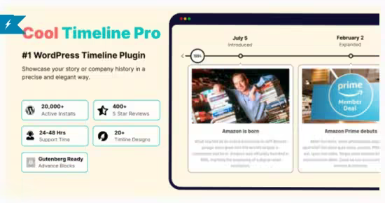 Codecanyon - Cool Timeline Pro v6.1.1 - WordPress Timeline Plugin 17046256