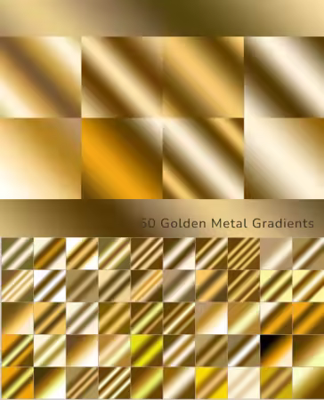 50 Golden Metal Gradients for Photoshop