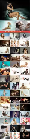 Beautiful girls in lingerie stock photo collection 1