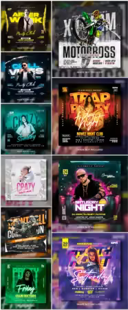Flyer template in psd vol 8