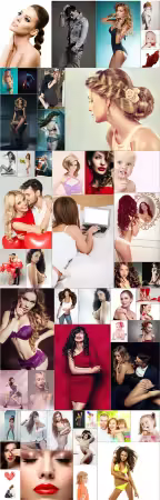 People, children, babies, women, men - 50 stock photo collection