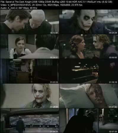 The Dark Knight 2008 1080p DS4K BluRay x265 10-bit HDR AAC 5.1 WeSLeY