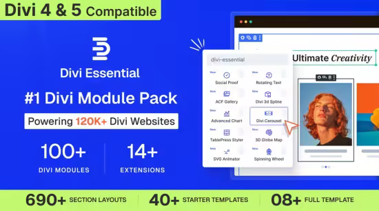Divi Essential v5.5.0 - Divi Extension