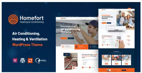 Themeforest - Homefort v1.1.6 - Air Conditioning &amp; Heating WordPress Theme + RTL 34455001