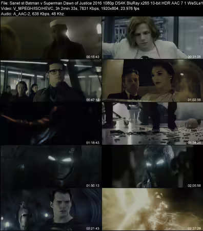 Batman v Superman Dawn of Justice 2016 1080p DS4K BluRay x265 10-bit HDR AAC 7.1 WeSLeY
