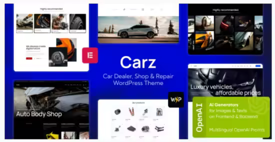 Themeforest - Carz v1.9.0 - Car Dealer, Shop &amp; Repair WordPress Theme 54112270
