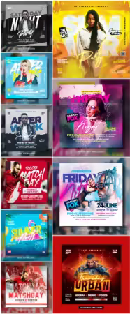 Flyer template in psd vol 22