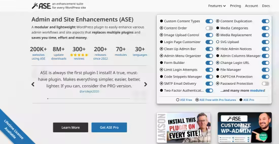 Admin and Site Enhancements (ASE) Pro v8.6.1.1