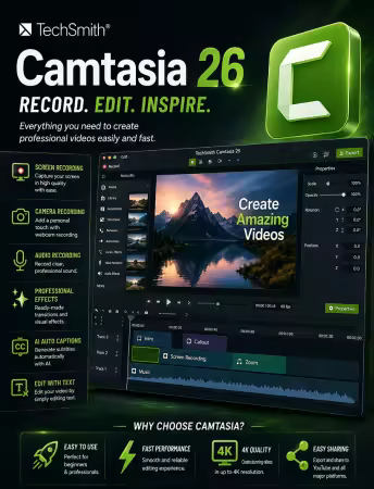 TechSmith Camtasia 26.1.1.16676 (x64) Multilingual