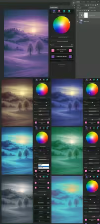 Gradient Wheel - Ultimate Color Grading Color Wheel Plugin for Photoshop