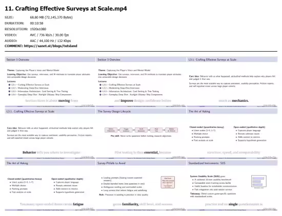 Games User Research Methods