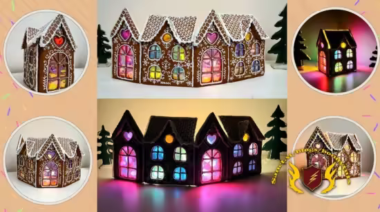 Gingerbread House Lamp Transformer – Papier-Mache DIY Course