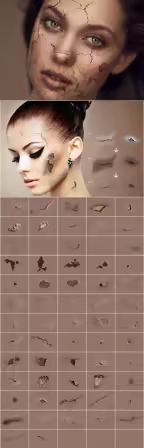 Cracked Photo PNG Overlays for Photoshop