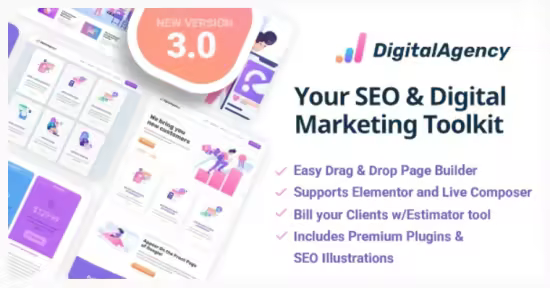 Themeforest - SEO WP v3.12.1 - Online Marketing, SEO, Social Media Agency 8012838