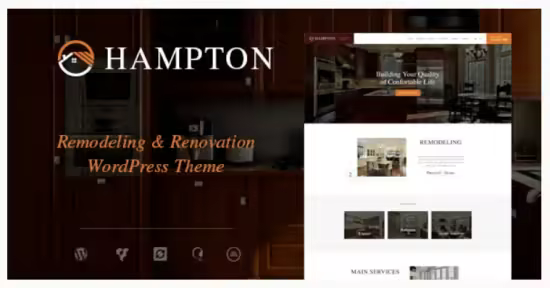 Themeforest - Hampton v1.3.5 - Home Design and House Renovation WordPress Theme 19217437