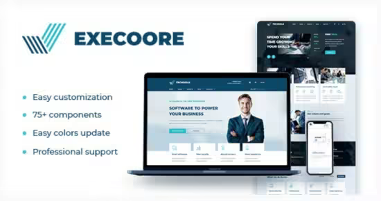 Themeforest - Execoore v1.4.8 - Technology And Fintech Theme 23998198