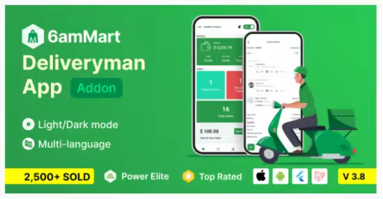 Codecanyon - 6amMart - Delivery Man App v3.8 - 36772148