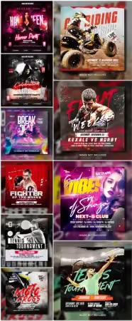 Flyer template in psd vol 19